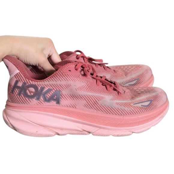 Hoka‎ One Clifton Running Sneakers Size 12B Red - Picture 1 of 14